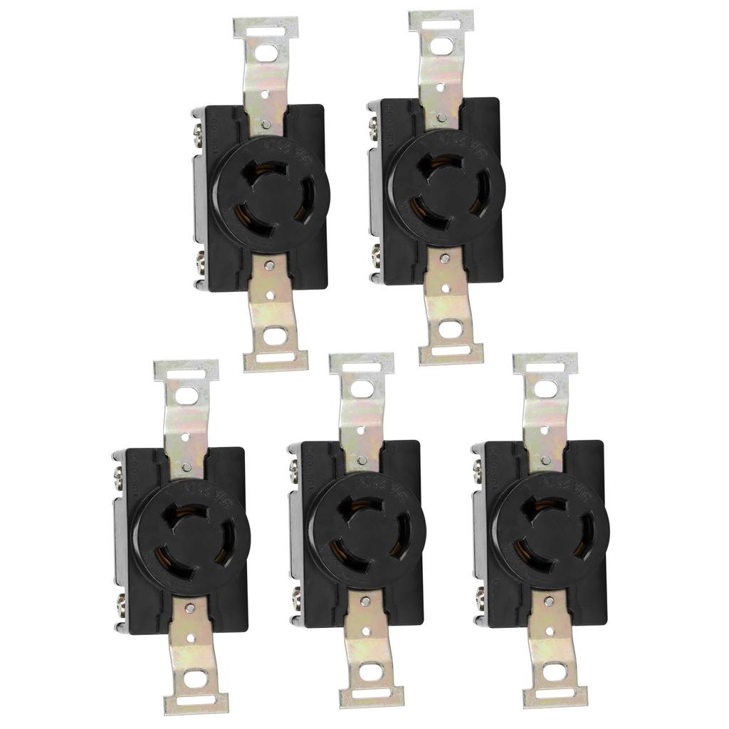 5Pcs American 3‑Holes Socket Gasoline Generator Accessory for 168f 188f 2 3 5 6.5KW 250V