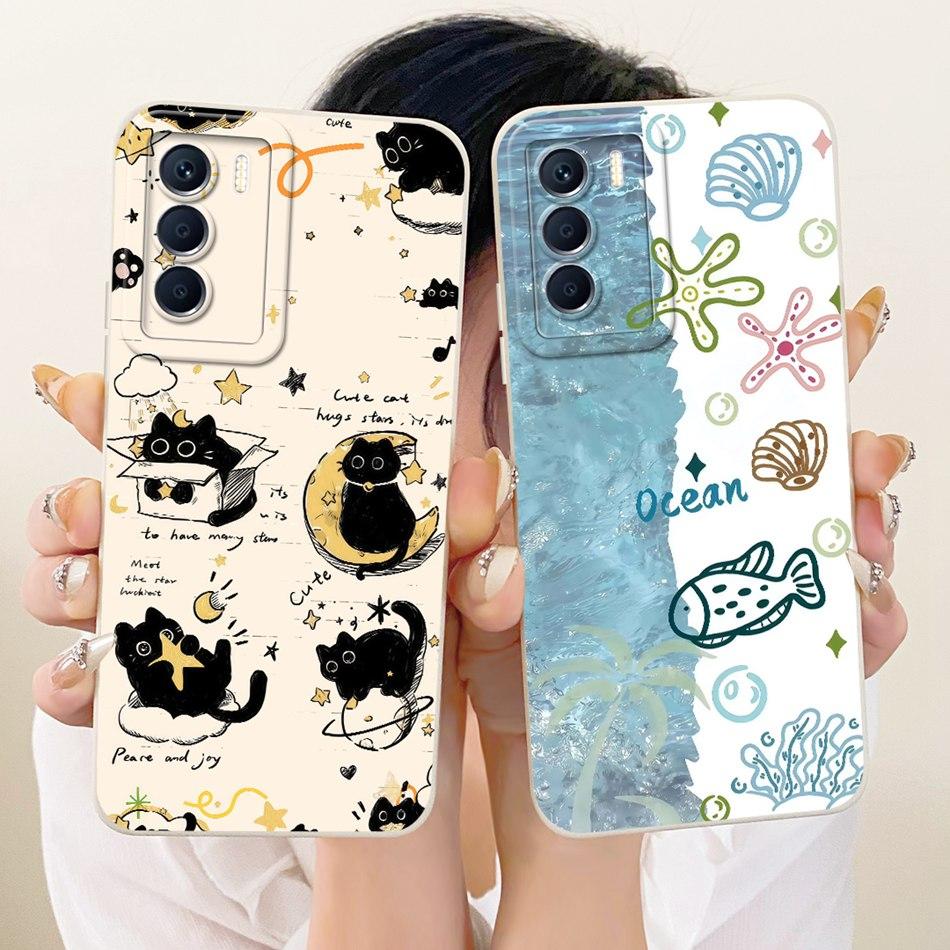 For Infinix Zero 5G 2023 X6815C X6815D Cute Cat Flower Cartoon Phone Case For Infinix Zero 5G (2023) Soft Silicone Cover Bumpers