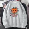 Women's 2025 Fashion Pumpkin Print Round Neck Sweatshirt