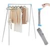 KAITEBO Indoor Clothes Drying Rack Assembly Stainless Steel Ultra Compact Foldable and Telescopic Clothes Drying Rack with Towel No Installation or