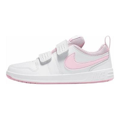 Pico 5 Confortável Clássico Antiderrapante Absorvente de Choque Durável Cano Baixo Tênis de Skate Infantil Tênis Infantil Branco Rosa AR4161-105