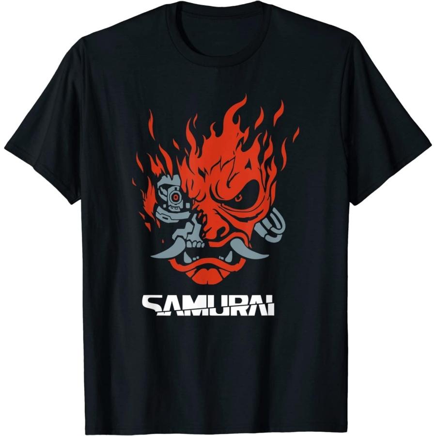 ODFSND Красная Киберпанк Футболка Самурая S