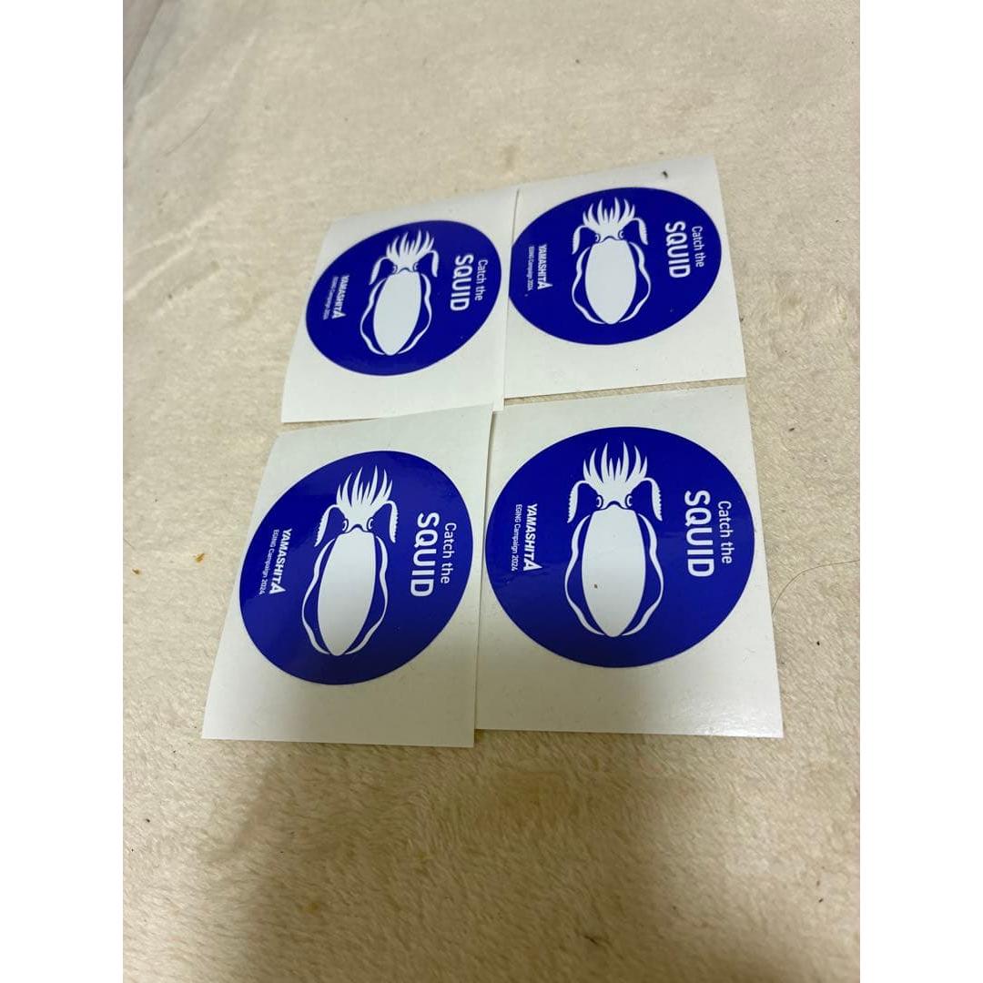 Used Yamashitaegi Catch the SQUID Sticker Set of 4