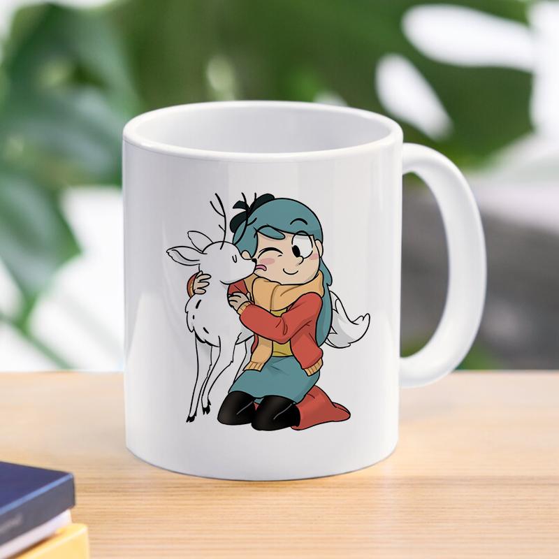 Hilda And Twig Hrnky na kávu Kreslený keramický hrníček na čaj Hrnek na mléko na míru Venkovní práce Camping Hrnky Narozeniny Vánoční dárek