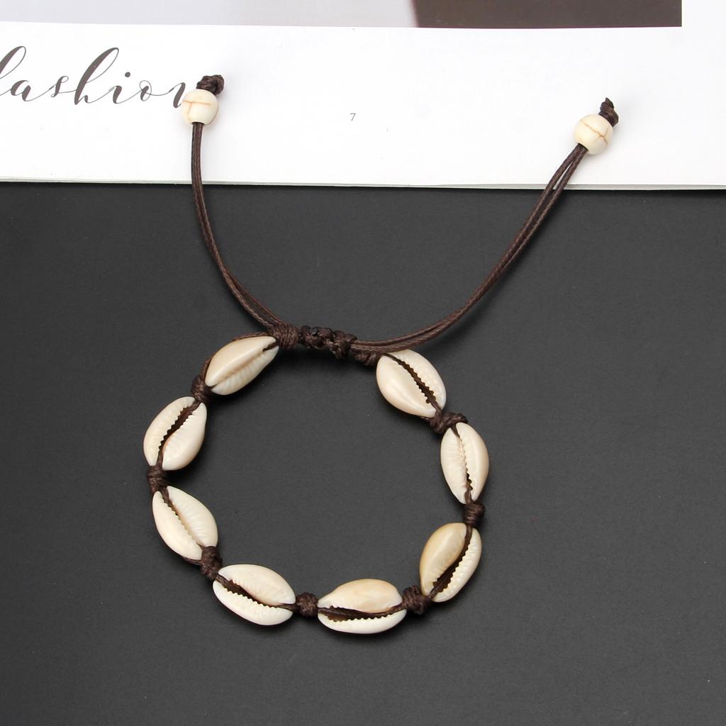 Natural Cowrie for Shell Anklet Bracelets Handmade Hawaiian Beach Seashell Jewel