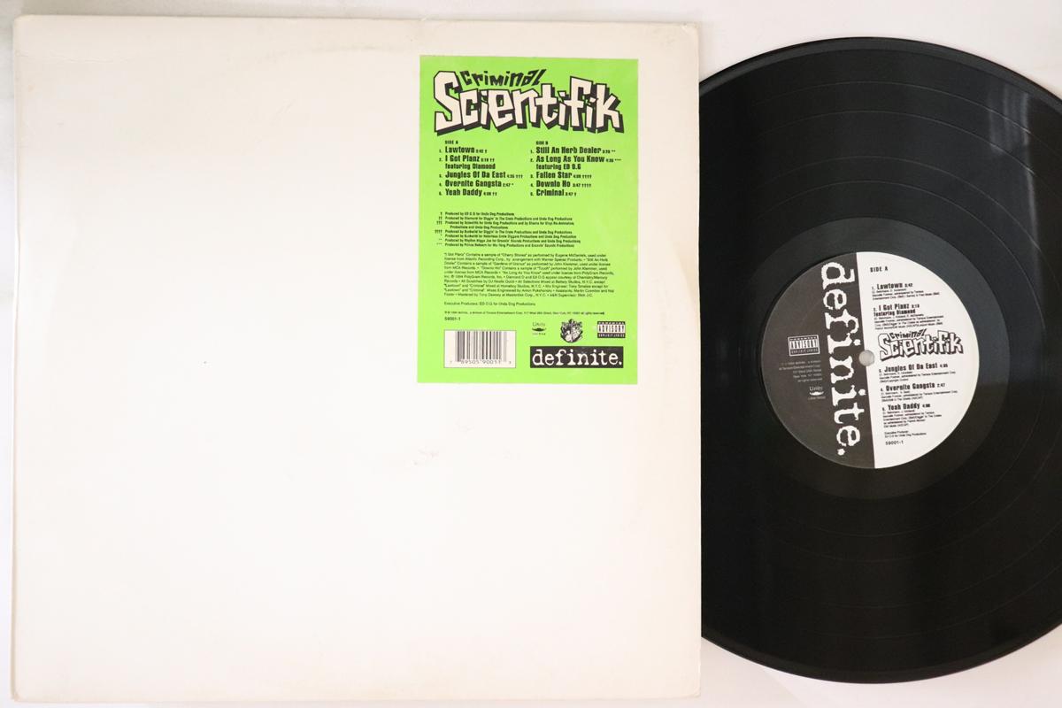 

Платівка SCIENTIFIK Criminal 590011 DEFINITE 1998 US Реп Хіп-хопR&B Вживана