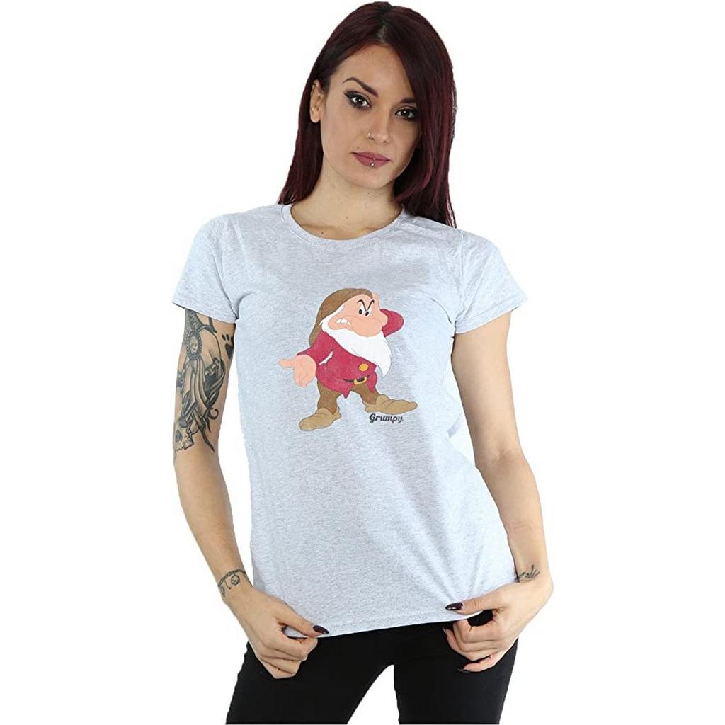 Snow White And The Seven Dwarfs Womens/Ladies Classic Grumpy Heather T-Shirt