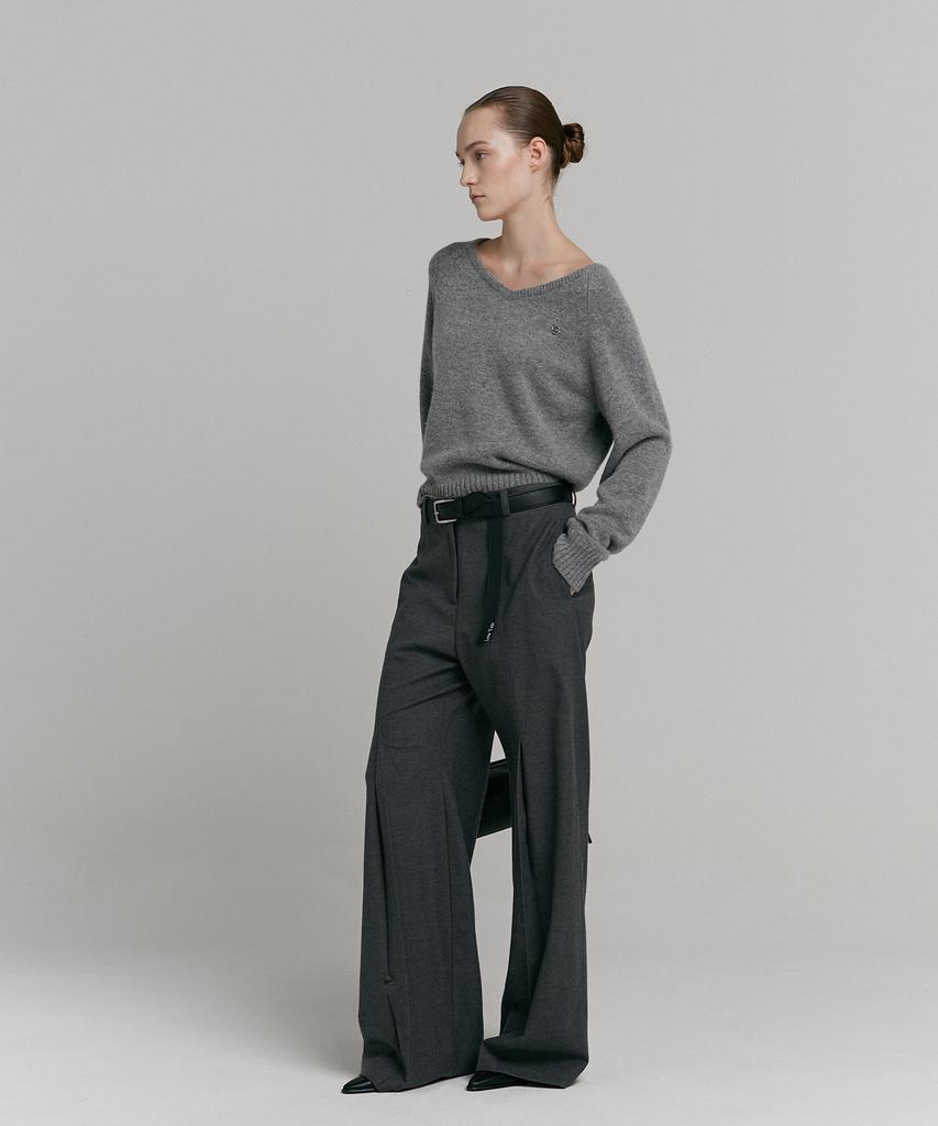 Loutaideu Flare Wool Pants [Grey]