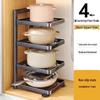 4-Tier Under-Sink Kitchen Pot Storage Rack
