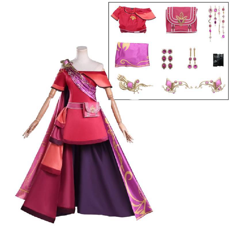 Fairy Dream Leaf Lori Qi Na Cosplay Costume With Satin Fabric For Anime Stage Performance Girls
