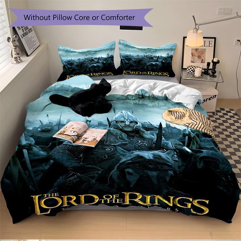 3pcs Lord of the Rings Duvet Cover Set (1 Duvet Cover + 2 Pillowcases, No Core) - Comfortable, And Breathable Bedroom Decoration Yy251104097
