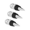 3PCS Wine Bottle Stopper Silver Round Head Beverage Bottle Stopper for Bar Holiday Party