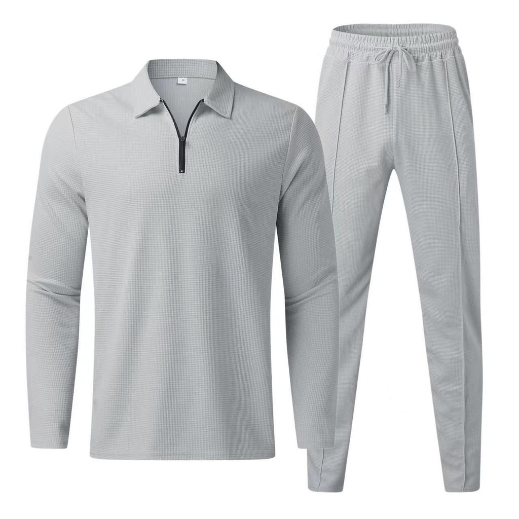 Europese Lange Mouwen Broek Tweedelig Sport Casual Herenkostuum