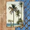 Tin Sign Tropical Trees Beach Ocean Vintage Metal Sign Plaque Wall Art Home Bar Pub Garage Decorative Poster Gift  Rustic Retro