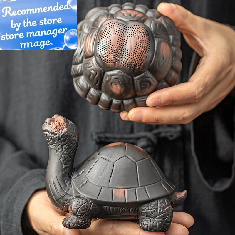 Purple Pottery Turtle Decoration Tea Pet  Tea Filter Tea Ceremony Accessories