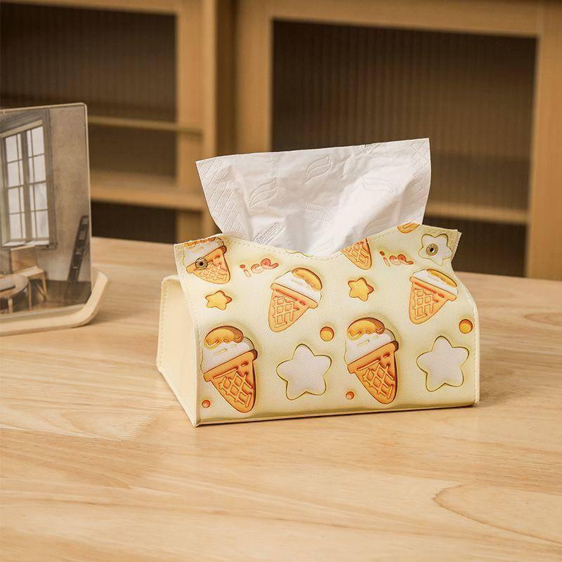 Krabička na papírové kapesníčky Obývací pokoj Lehký Luxusní luxusní kožený papírový box Špičkový konferenční stolek pro domácnost Krabice na ubrousky