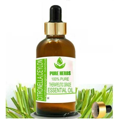 Pure Herbs Citronella Ceylon 100% Pure Cymbopogon Nardus Essential Oil ZA 306