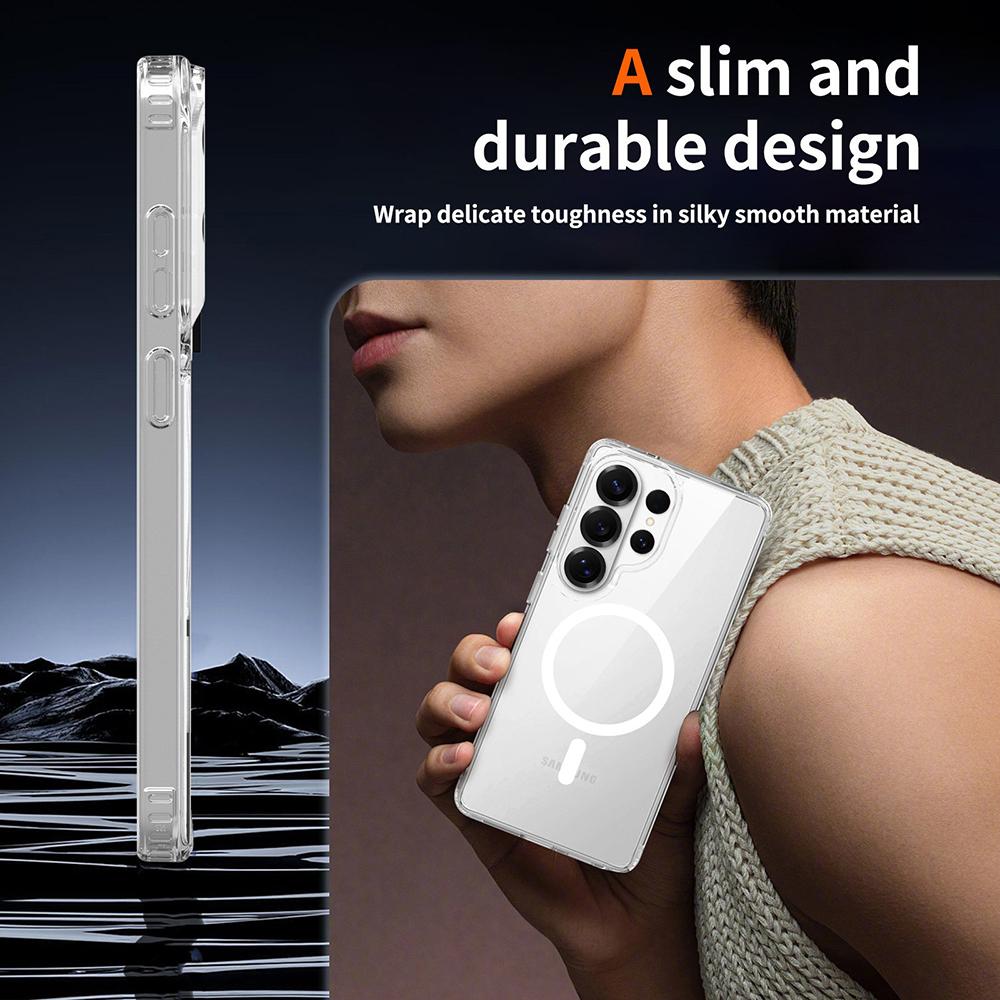 Al Clear Magnetic Phone Cases For Samsung Galaxy S26 S2 S24 S 26 Ultra Plus S26Ultra For Magesafe Transparent Back Cover