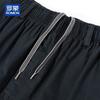 ROMON Men's Cotton 3/4 Drawstring Casual Shorts