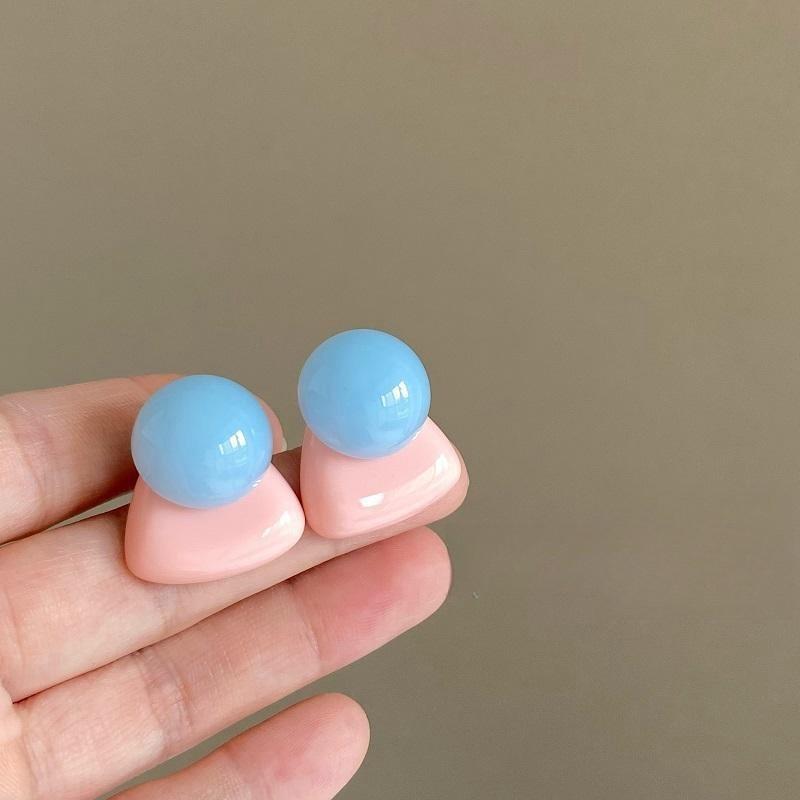 Color summer gorgeous fireworks earrings girl heart dopamine personality contrasting color fun stud earrings long beaded earrings