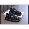 Children's Closed-Toe Sandals Anti-Slip Thick-Sole Beach Shoes for Girls, Hollow-Out Fashionable Casual Kid Sandals