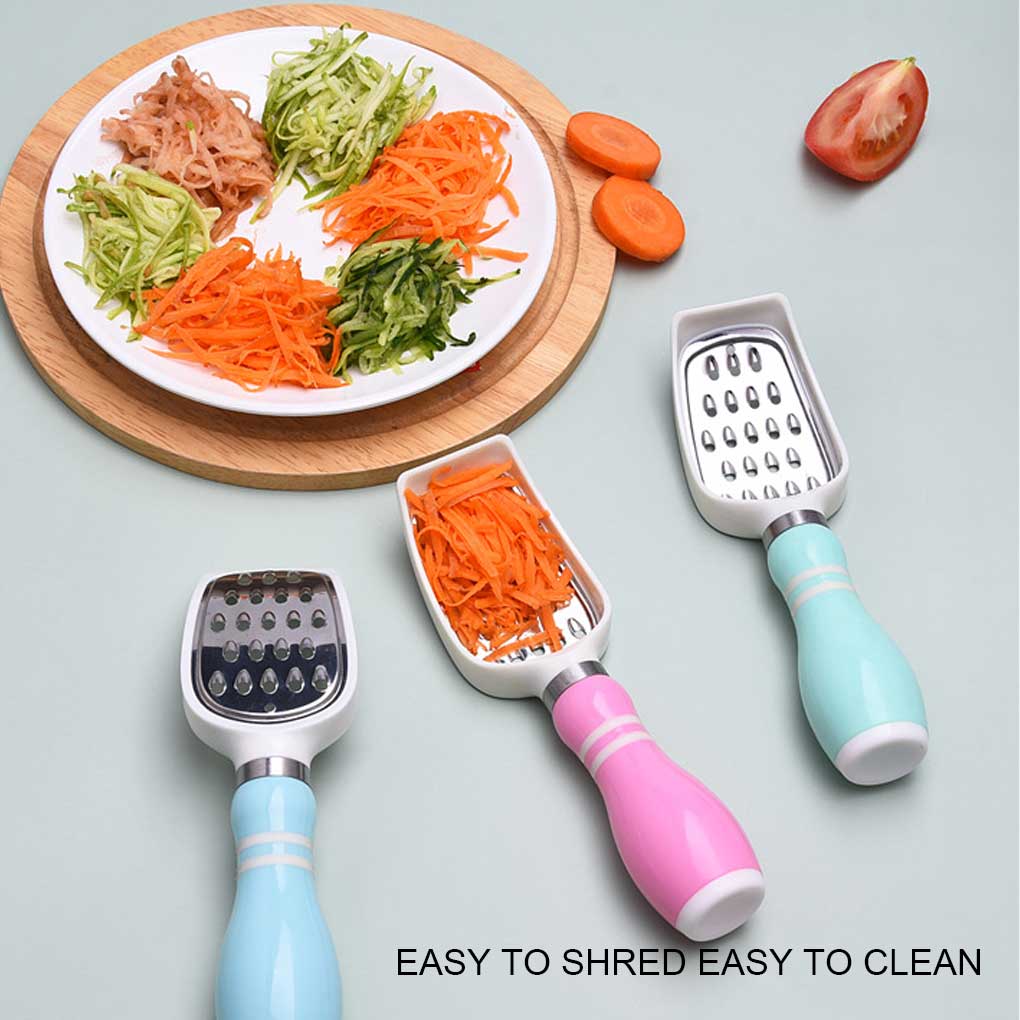 Kitchen Grater Bowling Ball Shape Vegetable Chopper with Handle Stainless Steel Slicer Manual Carrot Shredder Cooking Tools