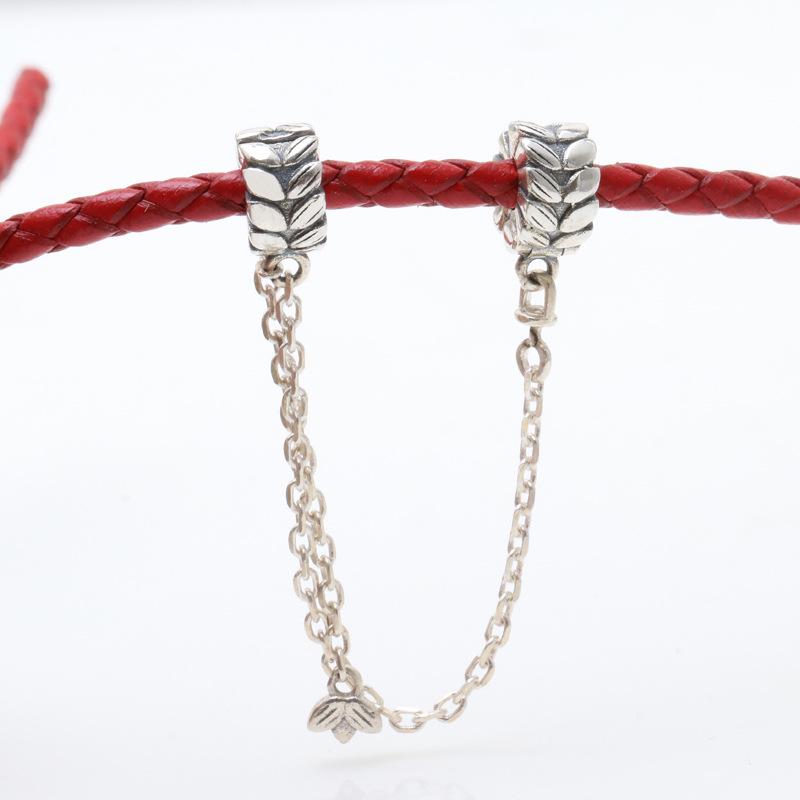 Pan Jia S925 Silver Rice Wheat Ear Safety Chain
