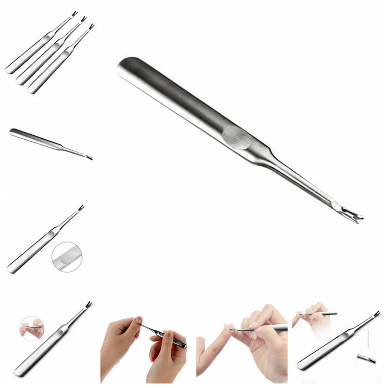 Stainless Steel Cuticle Pusher Trimmer Remover Pedicure Manicure Nail Art Tools