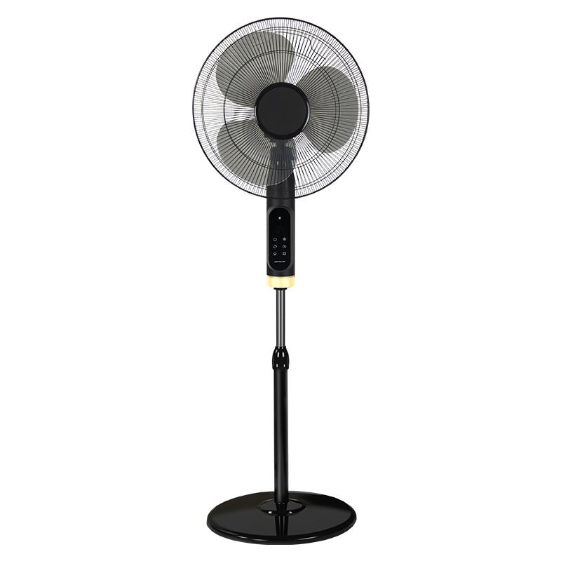 Remote-controlled floor-standing fan with Bluetooth speaker and ventilation function Fan: 16-inch multi-functional solar-powered fan with