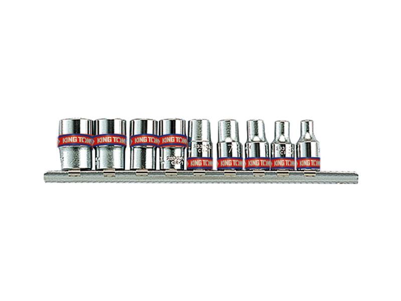 Set Of Inch Sockets 1/4 6-Point 9 Pieces 5-32Mm - Ky2509Sr
