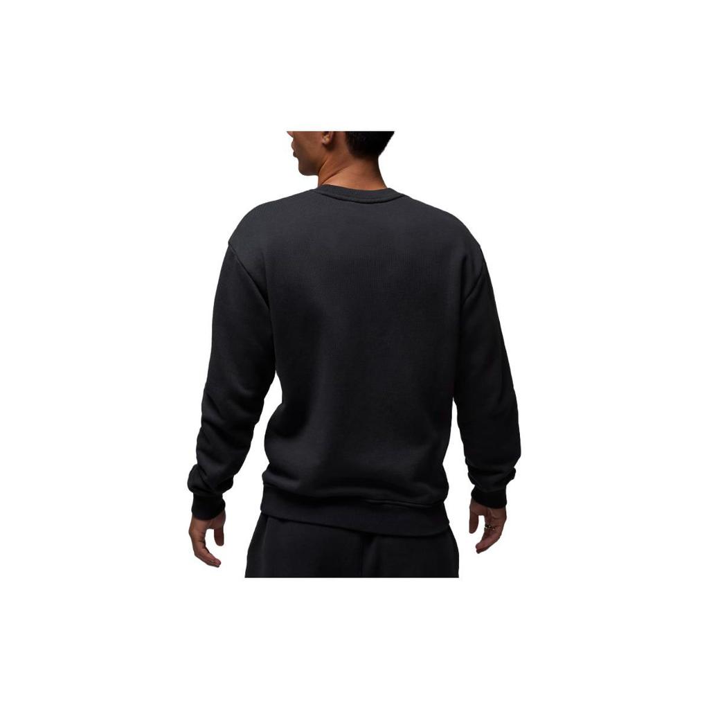 Jordan Solid Color Crew Neck Pullover Sweatshirt Men Tops Black FJ7789-045