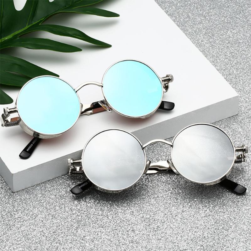 Gold Metal Sunglasses Gothic Steampunk Vintage Shield Eyewear Shades Prescription Sun Glasses 0 -0.5 -1.0 -2.0 To -5.0