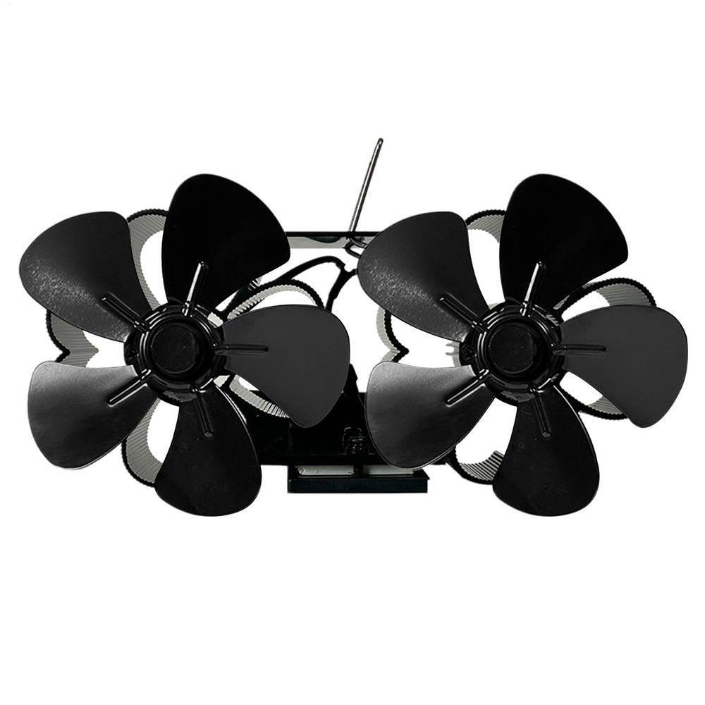 Ventilator pentru sobă pe lemne 12 pale Ventilatoare pentru sobă Acționate de căldură Ventilator pentru sobă Negru Căldură șemineu Ventilatoare pentru plită acționate de căldură SF707T Ventilatoare pentru șemineu
