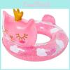 Cartoon Cat Shape Thickened Kids Inflatable Swim Ring For Toddlers With Sponge Bottom Pvc Material Ages 2-4