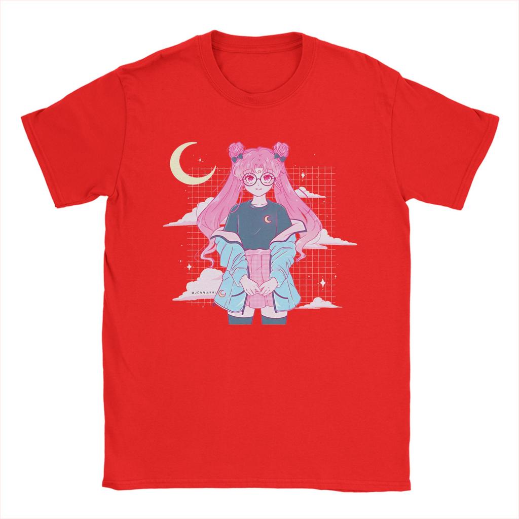 Sailors Moons Aesthetic T Shirts for Men Women Cotton Vintage T-Shirt Crew Neck  Tee Shirt Short Sleeve Clothes Plus Size