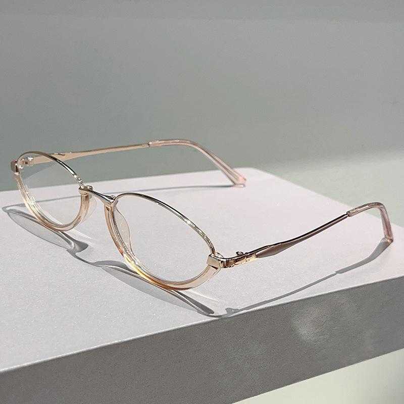 Vintage Oval Anti Blue Light Optical Glasses Women Luxury Brand Designer Myopia Customize Prescription Eye Glasses Metal Frame