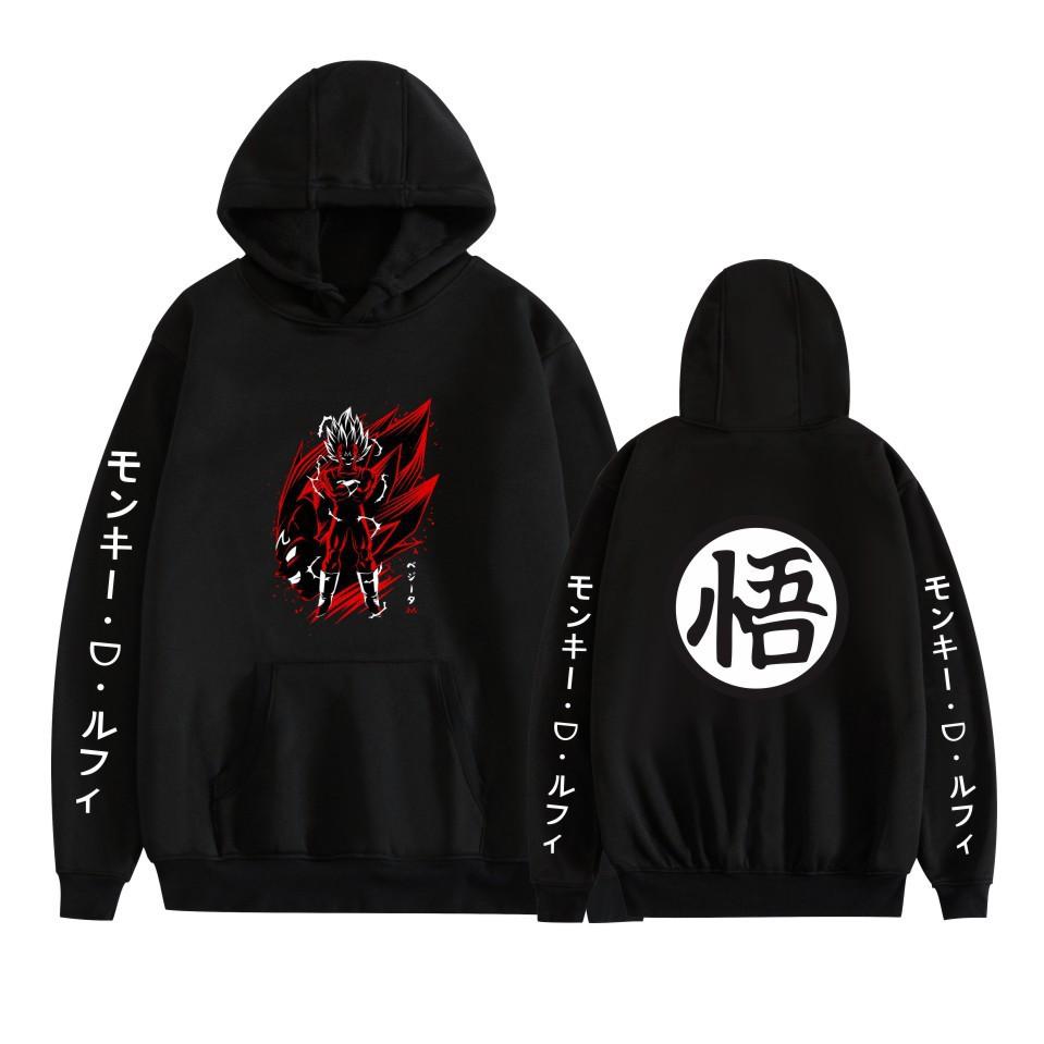 

Fashion Dragon Ball Hoodies for Men Women Harajuku Casual Sweatshirts Unisex Long Sleeve Pullover Hoodie Streetwear XS чёрный