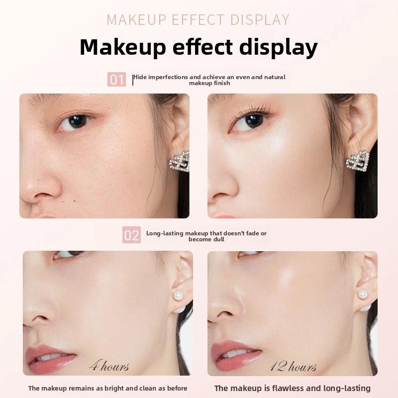 Dvouhlavý make-up tyčinka s vodním rozjasněním krycí lehká voděodolná dlouhotrvající make-up tyčinka s štětečkem módní dámská kosmetika