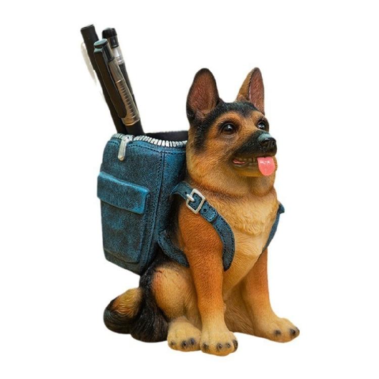 Cartoon Dog Pencil Holder Practical Pen Container Convenient Makeup Organizer