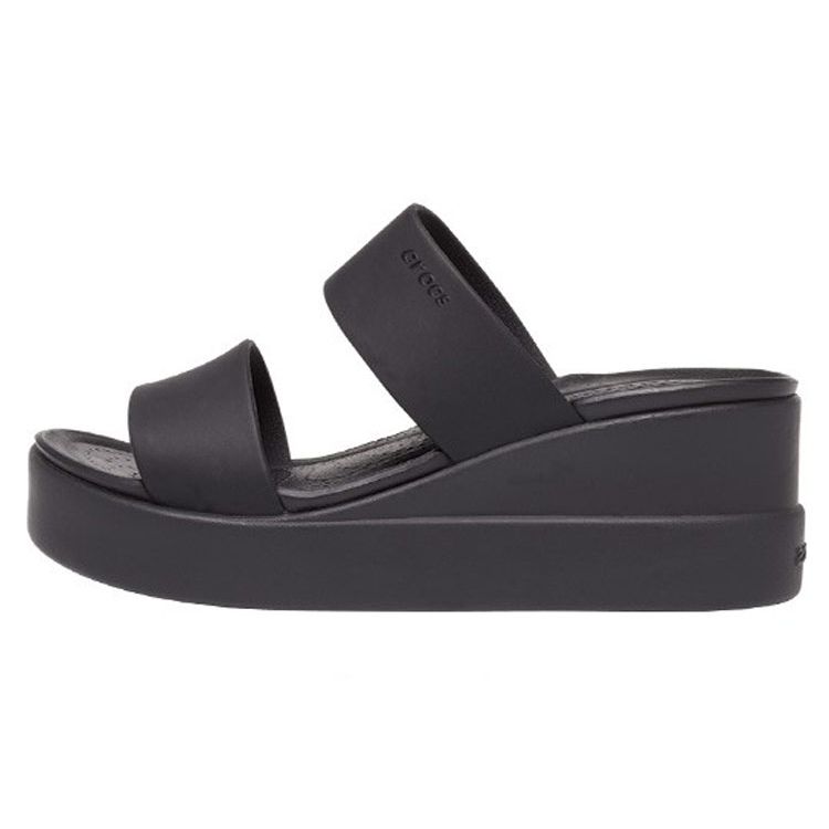 Crocs Lightweight Wedge Slip-On Sandals Women Sandals Black 206219-060