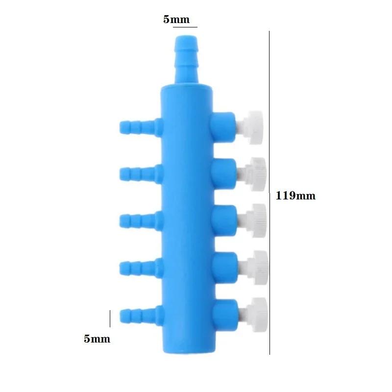 Aquarium Air Pump Hose Splitter Air Distributor Adjustable Tracheal Shunt Single Hole Oxygen Booster Pump Adapter Accessories