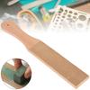 Leather Sharpening Strop Wood Handle Double Sided Home Sharpening Tool 28 X 4 X 15.5cm