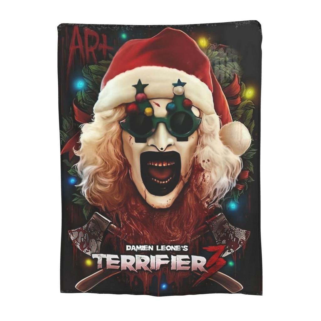 Terrifier Halloween Art The Clown Pumpkin Blankets Flannel Spring/Autumn Multifunction Throw Blankets for Bed Bedroom Bedspread