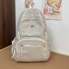 Solid Color Lightweight Backpack Women's Waterproof Travel Backpack Junior High School Student Schoolbag