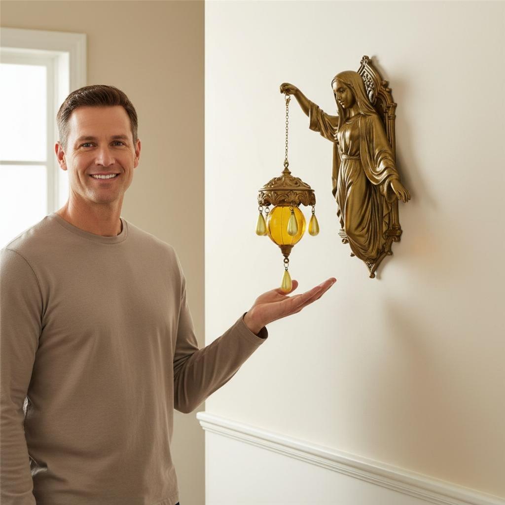 Mermaid Wall Lamp Resin Sculpture Mythical Figure Wall Lamp Mythical Creature Sconce Cordless Design for Themed Rooms, Hallway