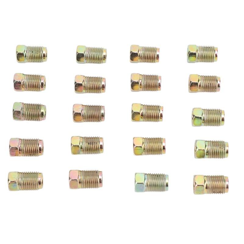 20 Pcs Brake Line Nuts Fittings M10 X 1mm Metric Brake Line Invert Flare Fittings For 3/16 Inch Brake Line Tube
