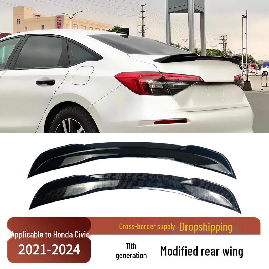 High-End Blade Style Rear Spoiler for 2021-24 Honda Civic Sedan (11th Gen, Sport Model)
