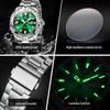 Oulisi Men's Green Submariner Quartz Waterproof Watch