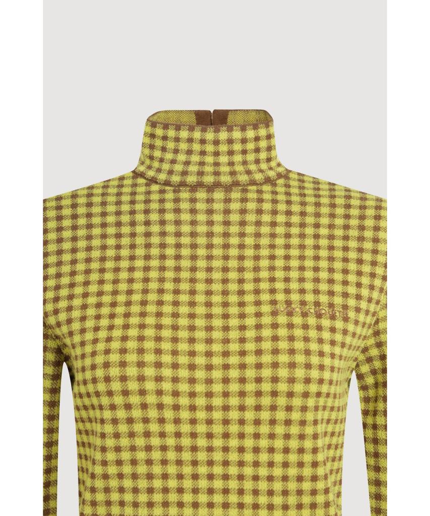 LUCKY CHOUETTE Gingham Check High Neck Knit Pullover (Yellow) Lfwaw25310Yex