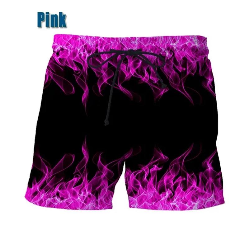 

Мужские повседневные пляжные шорты с 3D-цифровой печатью Flame Cool Sports Shorts Мужская детская одежда Плавки Шорты для плавания 4XL